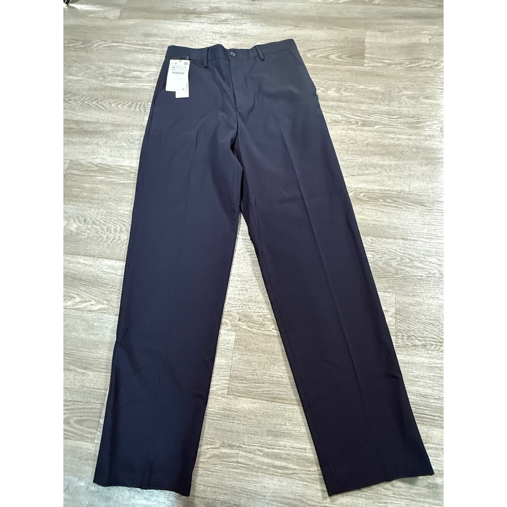 Zara Man Navy Blue Straight Leg Dress Pants Trousers 0706/372/401 USA 29 NWT
